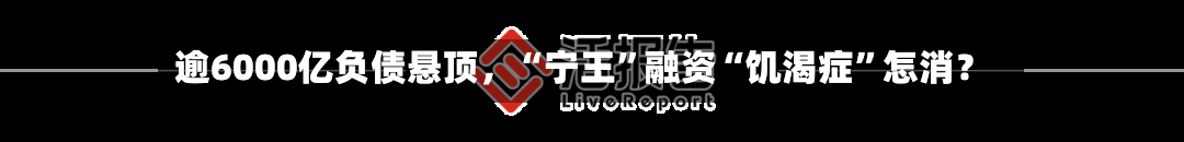 逾6000亿负债悬顶，“宁王”融资“饥渴症”怎消？-第3张图片