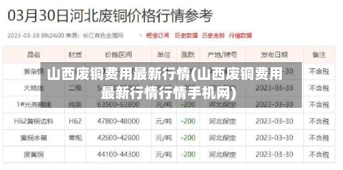 山西废铜费用最新行情(山西废铜费用最新行情行情手机网)-第2张图片