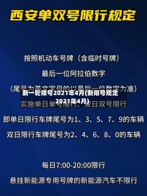 新一轮限号2021年4月(新限号规定2021年4月)-第1张图片
