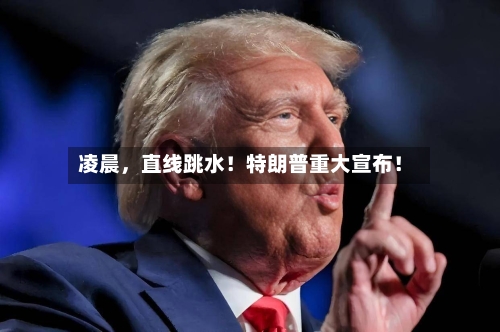 凌晨，直线跳水！特朗普重大宣布！-第1张图片