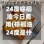 24度棕榈油今日费用(棕榈油24度是什么意思)-第2张图片