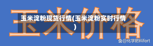 玉米淀粉现货行情(玉米淀粉实时行情)-第3张图片